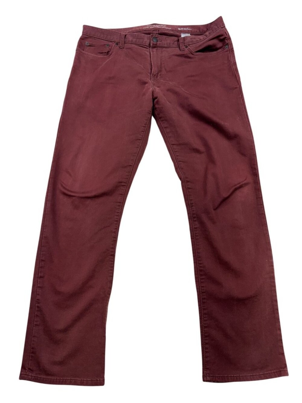 Banana Republic Slim Fit Straight Travel Jeans Mens 36x32 Rust Red  Stretch